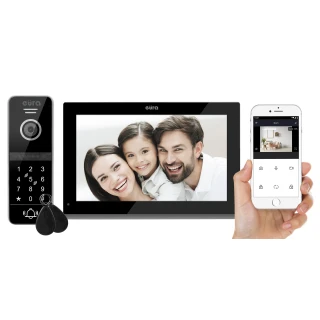 Video intercom EURA VDP-97C5 - black, touch screen, 7'' LCD, AHD, WiFi, image memory, SD 128GB
