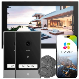 EZVIZ HP7 Video Intercom 2-Wire, WiFi, 2 Outdoor Panels (for 2 Entrances), Reader