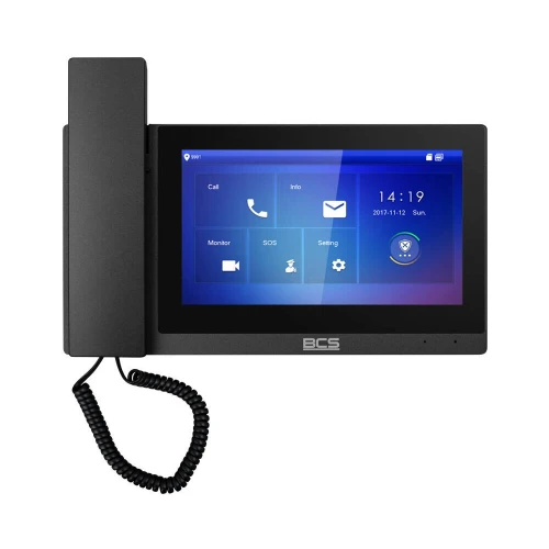 Video monitor BCS-MON7500B-S BCS LINE with built-in headset 7