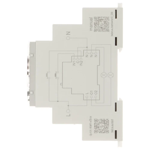 Double intelligent switch SWITCHBOX-D-DIN/BLEBOX Wi-Fi, 230V AC