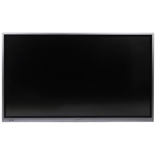 A sleek, modern flat-screen television with a thin silver frame and a large, glossy black display. The minimalist design emphasizes the expansive screen, ideal for immersive viewing experiences.
