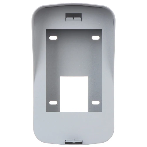 The image shows a sleek, rectangular wall mount bracket designed for secure installation of electronic devices. It features a minimalist design with four mounting holes and a central cutout for cable management.