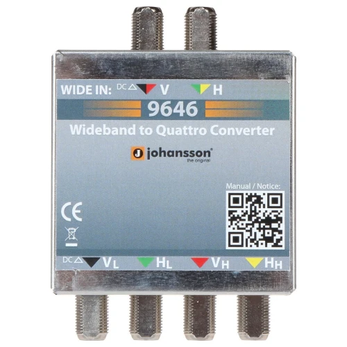 Wideband signal converter to quattro MS-9646 JOHANSSON