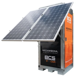 BCS MOBILCAM monitoring tower with solar panels BCS-PS2X305W