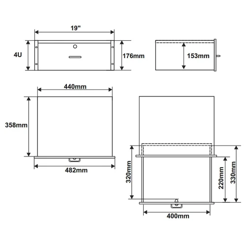 RASR4 Drawer for PULSAR rack cabinet