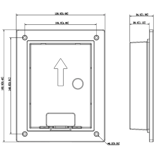 VTM114 Dahua flush-mounted housing
