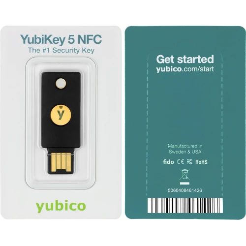 Yubico YubiKey 5 NFC - U2F FIDO/FIDO2 Hardware Key