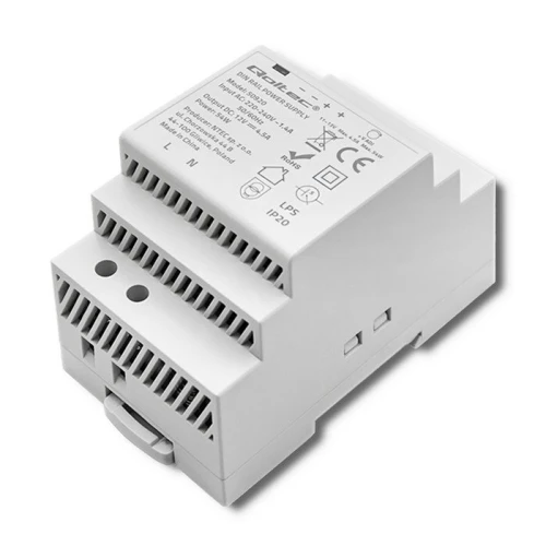 Power supply din QOLTEC 50920 - DC 12V; 4.5A, 54W