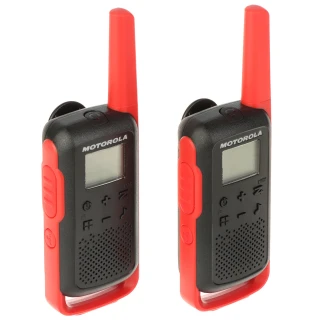Set of 2 PMR MOTOROLA-T62/RED 446.1MHz ... 446.2MHz walkie-talkies