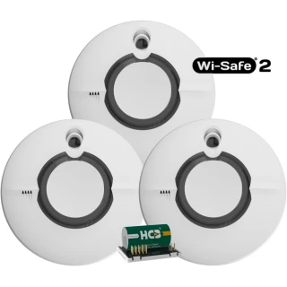 Set of 3x FireAngel ST-630 Smoke Detectors with Wi-Safe2 module model 3xST-630 W2.