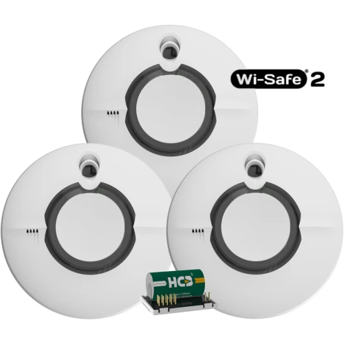 Set of 3x FireAngel ST-630 Smoke Detectors with Wi-Safe2 module model 3xST-630 W2.