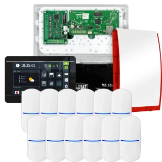 SATEL INTEGRA 32 alarm set, 12x PET detector, siren, black INT-TSI-B keypad
