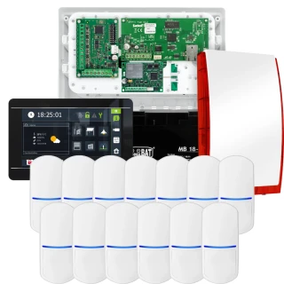 SATEL INTEGRA 32 alarm set, 13x detector, siren, black INT-TSI-B keypad, LTE communication
