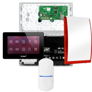 SATEL INTEGRA 32 Alarm Set, 1x PET Detector, Siren, Black INT-TSH2-B Keypad
