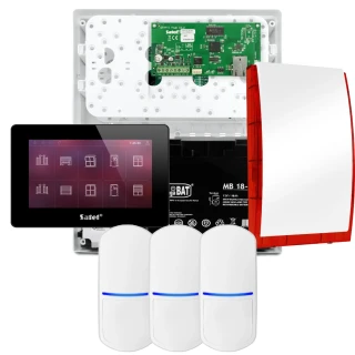 SATEL INTEGRA 32 Alarm Set, 3x PET Detector, Siren, Black INT-TSH2-B Keypad
