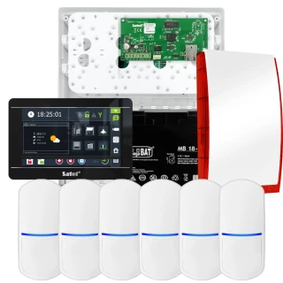 SATEL INTEGRA 32 Alarm Kit, 6x PET Detector, Siren, Black INT-TSI-B Keypad