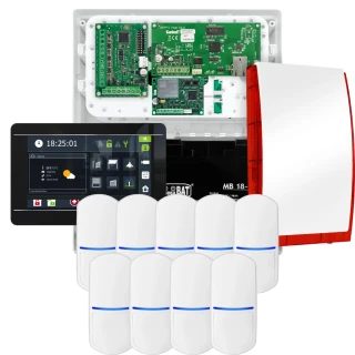 SATEL INTEGRA 32 alarm set, 9x detector, siren, black INT-TSI-B keypad, LTE communication