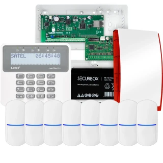 SATEL PERFECTA 32 IP Alarm Set, 8x PET Detector, Siren, Keypad