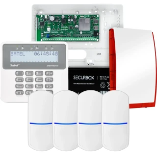 SATEL PERFECTA 32 LTE alarm set, 4x PET detector, siren, keypad