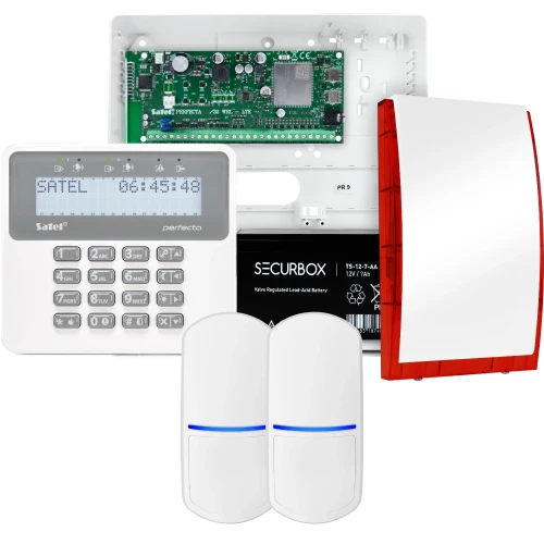 SATEL PERFECTA 32-WRL LTE alarm set, 2x detector, siren, keypad
