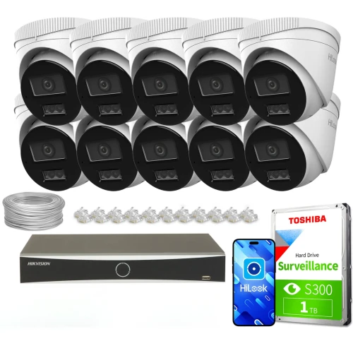 10x IPCAM-T6-30DL 6Mpx Smart Hybrid-Light 30m Monitoring Kit HiLook Hikvision