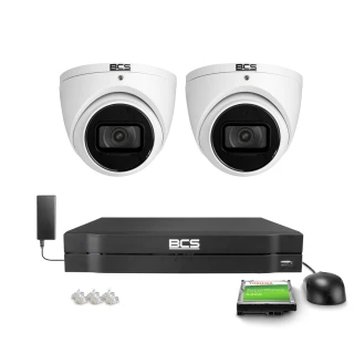 Surveillance Kit 2x BCS-L-EIP25FSR5-Ai2, WDR 120dB, 5MPx, IR 50m, AI-SMD 4.0 BCS