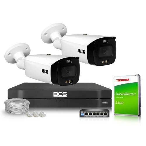 Surveillance Kit 2x BCS-L-TIP58FCR3L3-AI1(2), BCS-L-NVR0401-4KE BCS