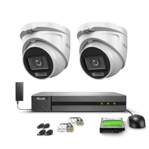 Surveillance Kit 2x TVICAM-T2M-20DL, DVR-4CH-4MP Hilook by Hikvision