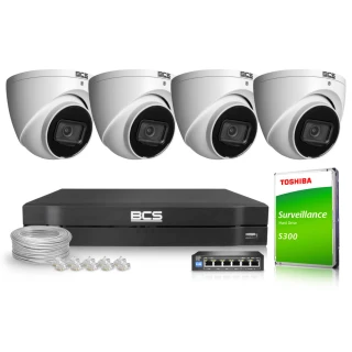 Surveillance Kit 4x BCS-L-EIP25FSR5-Ai1 WDR 120dB 0.0005Lux AI