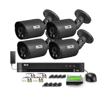 Surveillance Kit 4x BCS-TA15FR4-G 5MPx, 0.05Lux, 3.6 mm, H: 100°