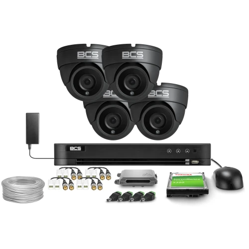 Surveillance Kit 4x BCS-EA15FR3-G(H2) 5MPx, 0.05Lux, 3.6 mm, H: 100°