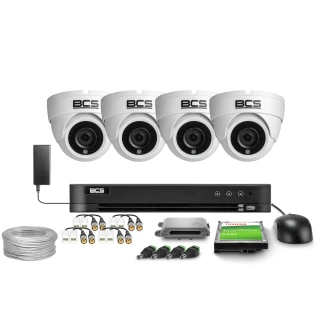 Surveillance Kit 4x BCS-EA15FR3(H2) 5MPx, 0.05Lux, 3.6 mm, H: 100°