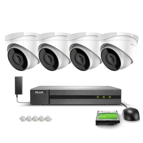 Surveillance Kit 4x IPCAM-T2, NVR-4CH-4MP/4P HiLook by Hikvision