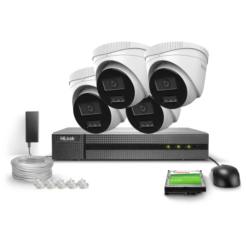 4x IPCAM-T2-30DL FullHD Dual-Light 30m HiLook by Hikvision Monitoring Kit