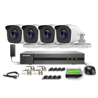 4x TVICAM-B2M Monitoring Kit, FullHD, IR20m, Hikvision