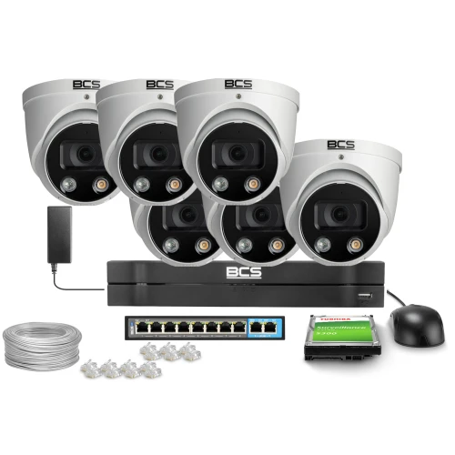 Monitoring kit 6x BCS-L-EIP16FCR3L3-Ai1, 6MP, IR 30m, NightColor, WDR 120dB