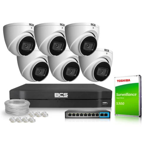 Surveillance Kit 6x BCS-L-EIP25FSR5-Ai1 WDR 120dB 0.0005Lux AI