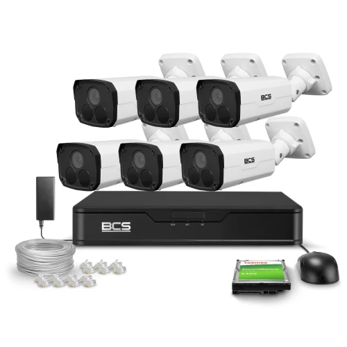 Surveillance Kit 6x BCS-P-TIP54FSR5-Ai2 4Mpx, 0.001Lux, 120dB, IR 50m BCS
