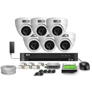 Surveillance Kit 6x BCS-EA15FR3(H2) 5MPx, 0.05Lux, 3.6 mm, H: 100°