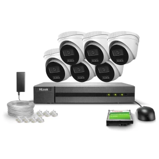 6x IPCAM-T2-30DL FullHD Dual-Light 30m HiLook by Hikvision Monitoring Kit