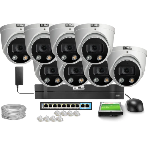 Monitoring kit 8x BCS-L-EIP16FCR3L3-Ai1, 6MP, IR 30m, NightColor, WDR 120dB