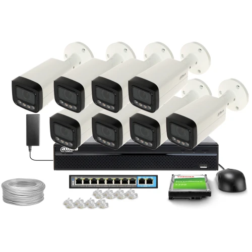 Surveillance Kit 8x IPC-HFW3849T-ZAS-IL-27135, 8MP, IR 60m, WDR 120dB