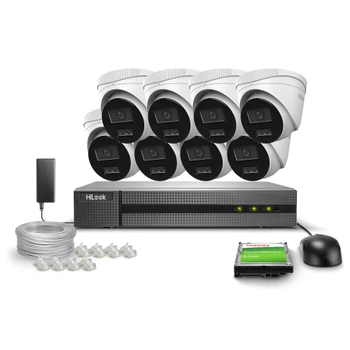 8x IPCAM-T2-30DL FullHD Dual-Light 30m HiLook by Hikvision Monitoring Kit