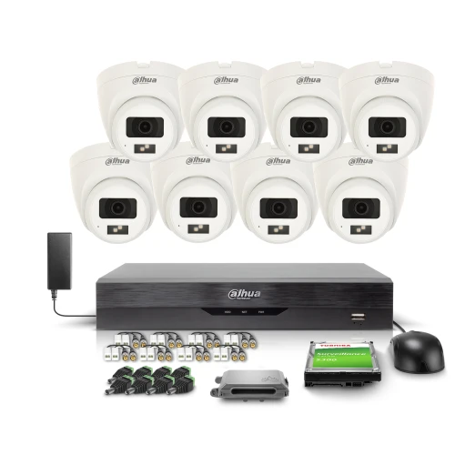 Monitoring set with a 5 Mpx dome camera HAC-HDW1500T-Z-A-2712-S2 and accessories