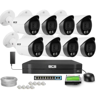 IP Bullet Camera 4Mpx BCS-L-TIP14FCR3L3-Ai1, NightColor