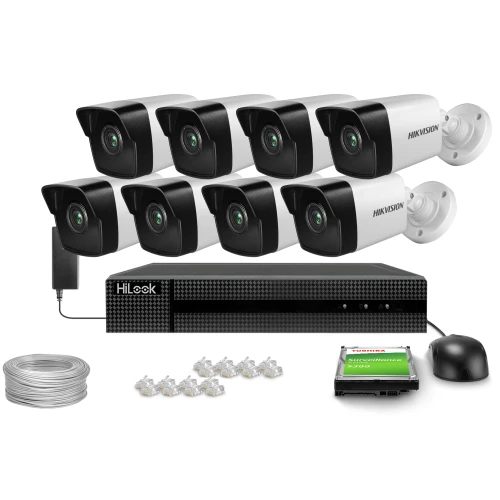 IP Monitoring Kit 8x DS-2CD1041G0-I/PL 4MPx IR 30m Hikvision