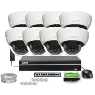 Zestaw do monitoringu IP Dahua 8x IPC-HDBW2649E-S-IL-0280B 6Mpx, Smart Dual Illuminators 30m 