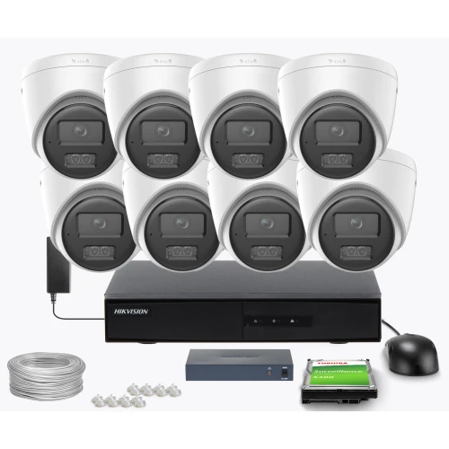 Zestaw do monitoringu IP Hikvision 8x DS-2CD1361G2-LIU, 6Mpx, Smart Hybrid Light