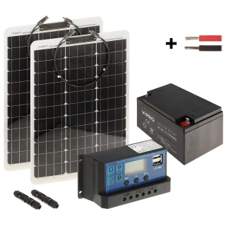 Photovoltaic set SP-KIT-2X50/26/PWM 225Wh