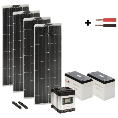 Photovoltaic set SP-KIT-4X160/2X80/MPPT-LCD 1730Wh